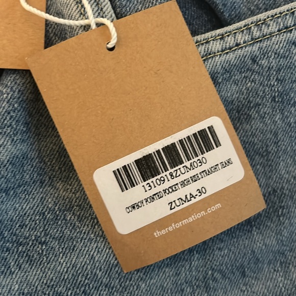 NWT Reformation Cowboy High Ride Straight Jeans - Picture 9 of 10